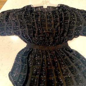 STUNNING VINTAGE BUGLE BEAD TOP IN EXCELLENT CONDITION